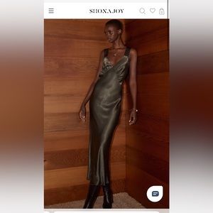 Shona Joy Georgia Plunged Midi Dress - Forest Green